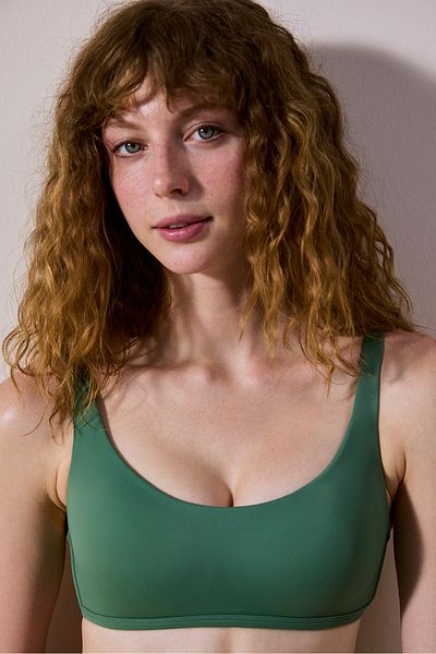 Penti Top bikini verde sutien