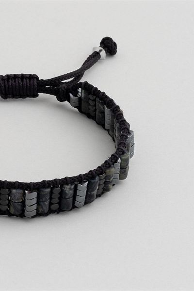 So CHIC... Colorful Rope Detailed Steel Adjustable Men's Bracelet