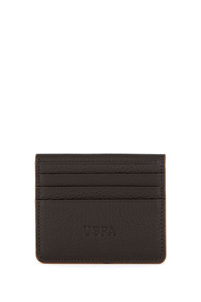 U.S. Polo Assn. حامل بطاقات بني للرجال 50295003 -VR029