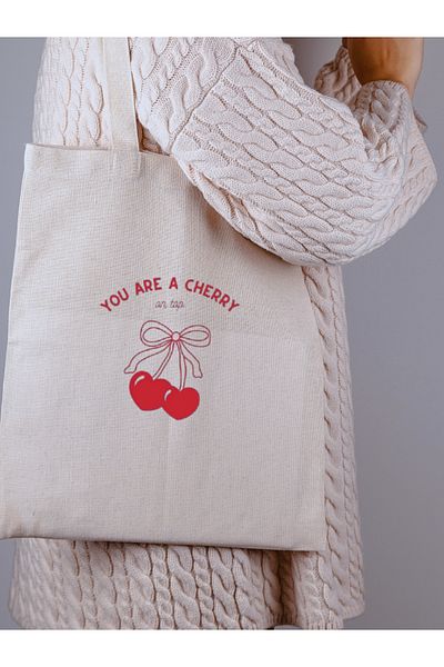 Cemira Unisex Y2K Cherry Coquette - Cherry Retro Tote Bag