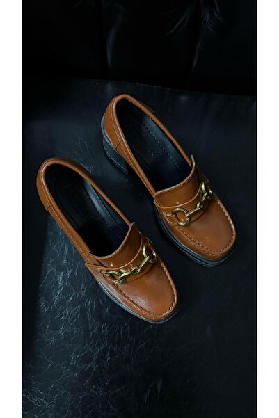 Eataly Shoes Γυναικεία παπούτσια με ψηλό τακούνι Manson Tan Buckle