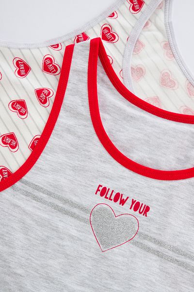 Penti Multicolored Teen Heart 2-Piece Sports Tank Top
