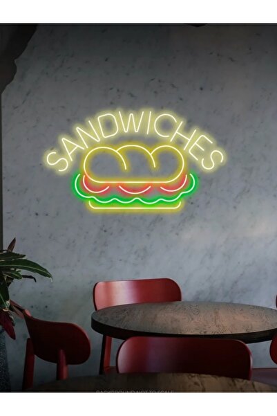 KAMER NEON LED IŞIKLI SANDVİÇ DUVAR TABLO