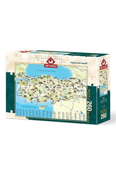 Tıfıl Toys Tablo Puzzle Türkiye Kültür Haritası - 260 Parça