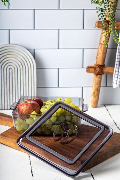 NY HOME Square Storage Container with Crystal Lid 2 Lt