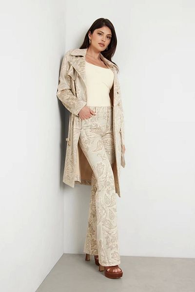 Guess Vilma Suede Trench - Elegant Sude Trench Coat