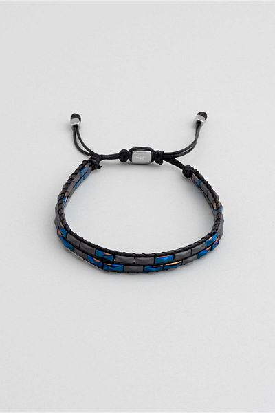 So CHIC... Colorful Hematite Stone Adjustable Steel Men's Bracelet