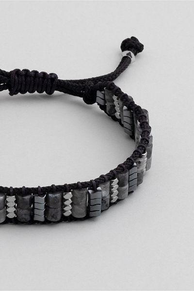 So CHIC... Colorful Rope Detailed Steel Adjustable Men's Bracelet