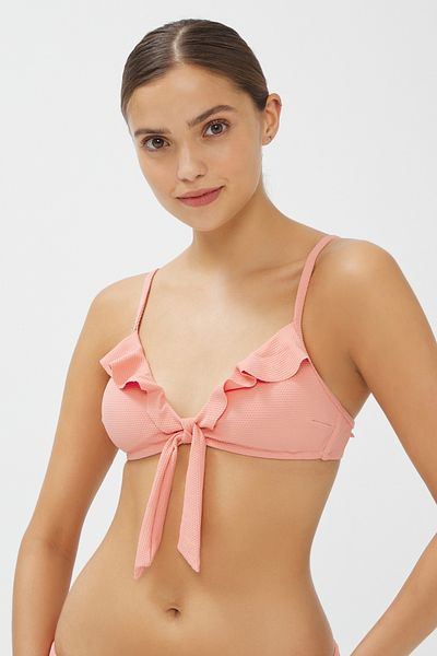 Penti Μπλουζάκι μπικίνι με ροζ αμύγδαλο Sweet Triangel Frill