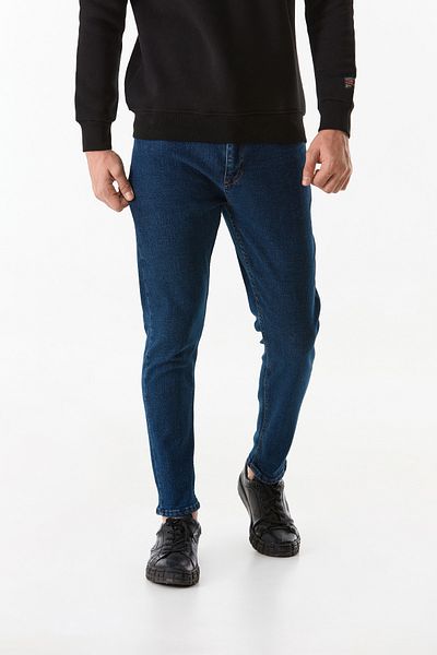 Fulla Moda Τζιν παντελόνι με ίσιο κόψιμο με φερμουάρ