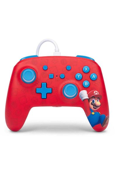 Powera وحدة تحكم سلكية محسّنة من Woo-hoo! Mario لجهاز Nintendo Switch