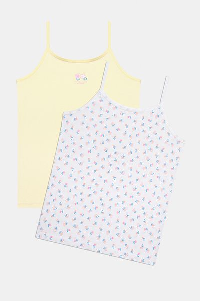 Penti Daisy and Tulip Navy Blue Girl's Undershirt Set of 2