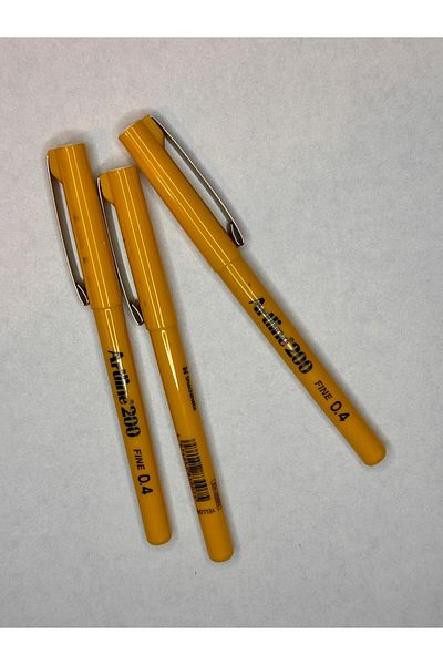 artline 200 Fineliner 0.4mm Felt Tip Pen (3 Pieces)