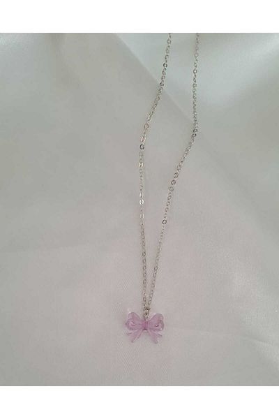 SOUL BY A&B Bts Purple Bow Pendant Ribbon Necklace Bts Support Necklace Borahae Army Necklace