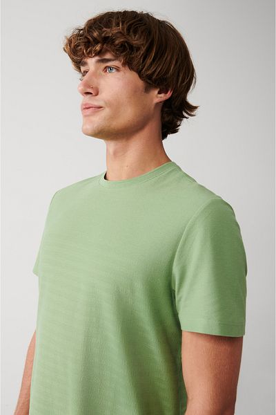 Avva Ανδρικό μπλουζάκι Aqua Green 100% Cotton Crew Neck A31y1057
