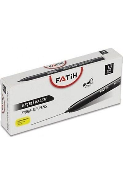 Fatih Black Office Type - Set of 10 Felted Pens