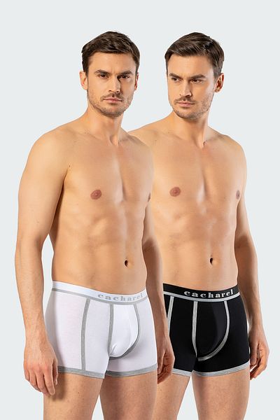 Cacharel 1322 Ανδρικά ριγέ μπόξερ 2 Συσκευασία