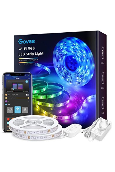 Goove Govee Wi-Fi RGB LED Şerit Işıklar (5 م × 2 رولو)