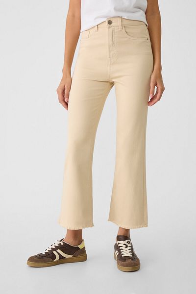 Stradivarius D78 cropped twill flared jeans