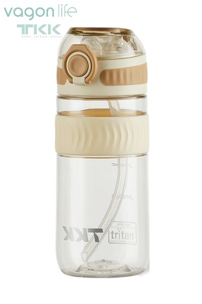 Vagonlife TKK 550 ML Bpa Free Tritan Water Flask with Straw and Carrying Handle FFTKK1016-550ML with Straw