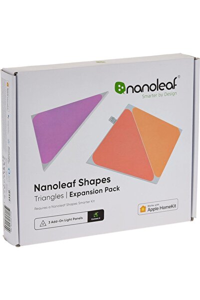 Nanoleaf لوحة توسعة عالمية مكونة من 3 قطع باللون الأبيض على شكل مثلثات