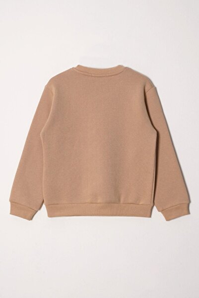 zepkids Пуловер Power Girl с бродерия и цвят норка