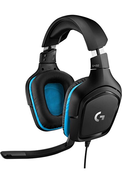 logitech G432 Wired Gaming Headset, 7.1 Surround Sound, Pc/Mac/Xbox One/Ps4/ Switch - Black