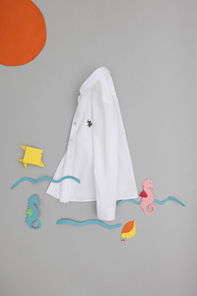 U.S. Polo Assn. Kız Çocuk Beyaz Uzun Kollu Gömlek 50284007-VR013