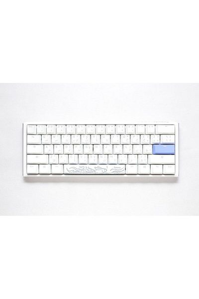 Ducky لوحة مفاتيح الألعاب الميكانيكية One 3 Classic 60% Pure White - لون بني كرزي