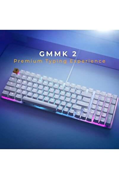 Glorious لوحة مفاتيح الألعاب الميكانيكية GMMK2 RGB 96% - بيضاء