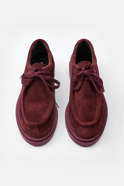 NILUFARR Дамски мокасини Isabella Burgundy от естествена кожа