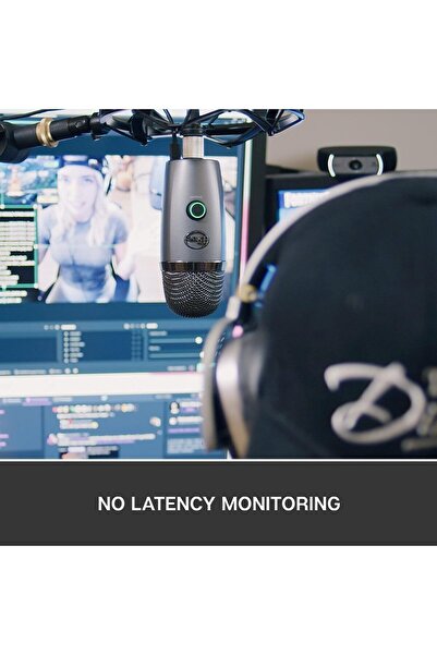 logitech ميكروفون USB Blue Yeti Nano Premium لأجهزة الكمبيوتر الشخصية وأجهزة Mac والألعاب والتسجيل والبث المباشر - رمادي