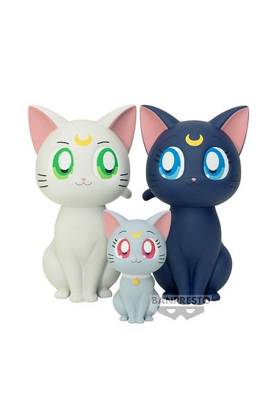BANDAI Banpresto Pretty Guardian Sailor Moon Sofvimates Artemis & Diana Action Figure