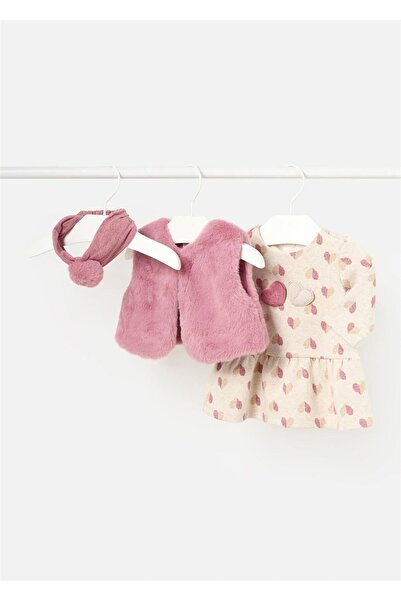 MAYORAL ربطة شعر للفتيات الصغيرات من Dried Rose - مجموعة من 3 قطع 2807