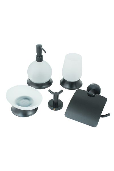 FKN Dozator de săpun lichid - Chubby cu sticlă neagră mată