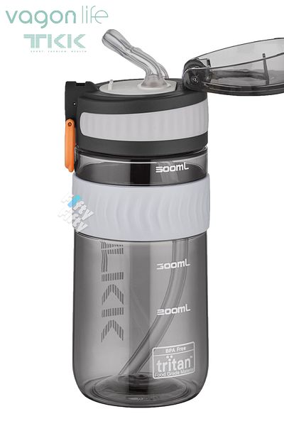 Vagonlife TKK 550 ML Bpa Free Tritan Water Flask with Straw and Carrying Handle FFTKK1016-550ML with Straw