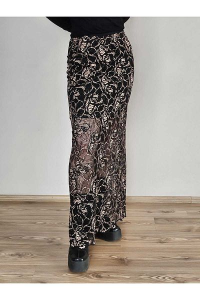 DEEP BEACH Retro Lace Maxi Skirt