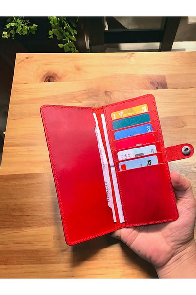 CRASSULA PREMIUM LEATHER Genuine Leather Slim Portfolio Wallet