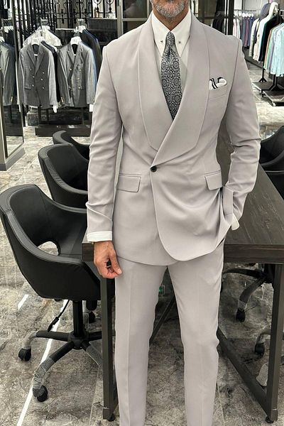Fc Plus Multi-Ride Shawl Collar Gray Suit