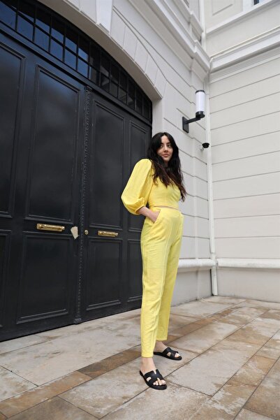 NILUFARR Γυναικείες παντόφλες Helen Black από γνήσιο δέρμα