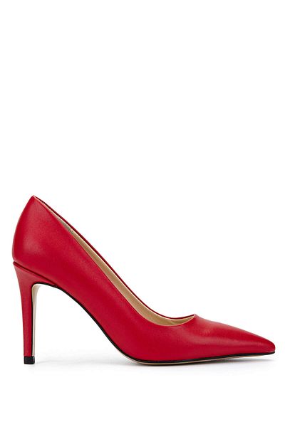 Tamer Tanca Women's Genuine Leather Red Heeled Shoes
