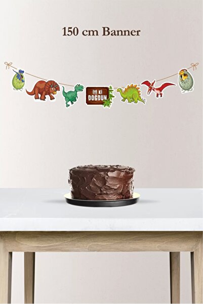 Markasız ucuz Dinosaur Concept Large Banner *thick Paper 150cm