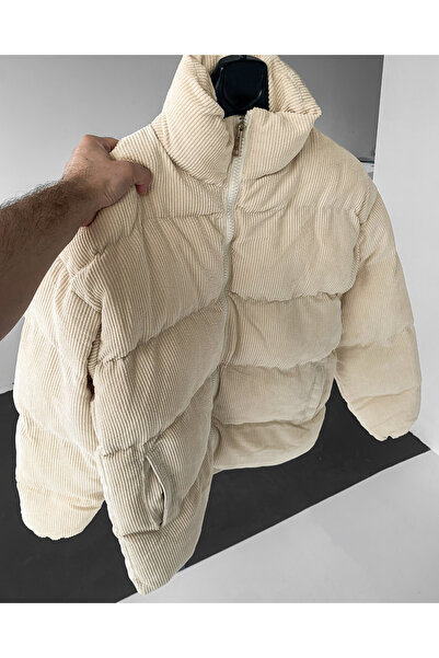 NO1 KONSEPT Κρεμ Oversize Κοτλέ με γέμιση