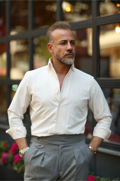 Fc Plus Kuşaklı Lampen Yaka Gömlek