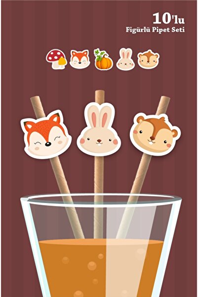 neşeli günlerim Σετ με 10 φιγούρες με θέμα τα ζώα του δάσους