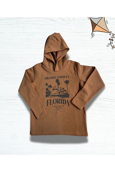 Mood Lab Παιδικό φούτερ με κουκούλα Florida printed