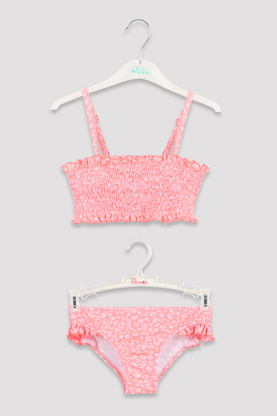 Penti Kız Çocuk Mini Floral Bandeau Bikini Takımı