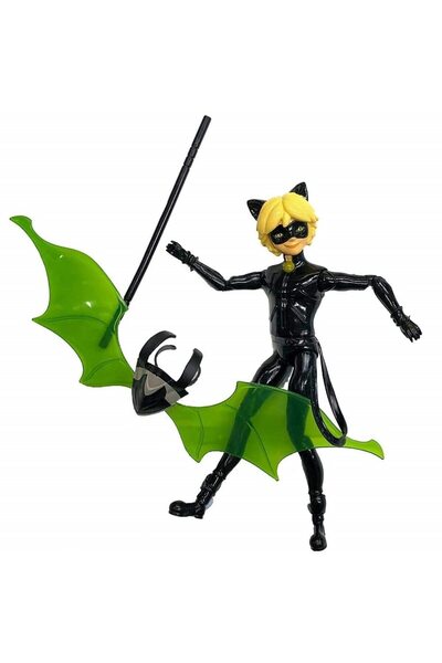 Miraculous دمية القط الأسود الدعسوقة | 12 سم مع الملحقات | لعبة البطل الخارق ...