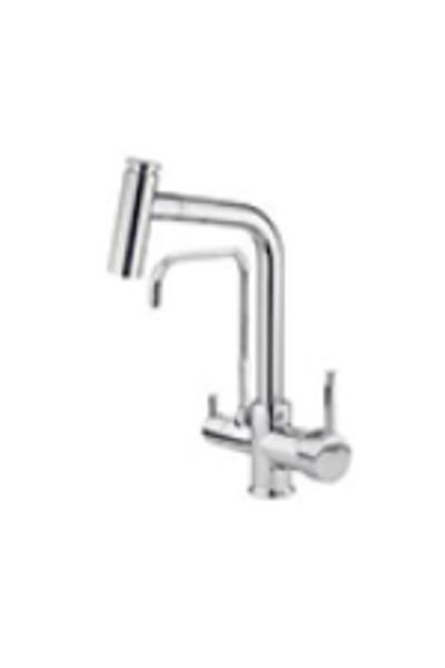 FKN Chrome Color Spiral Brass Sink Faucet - Purified