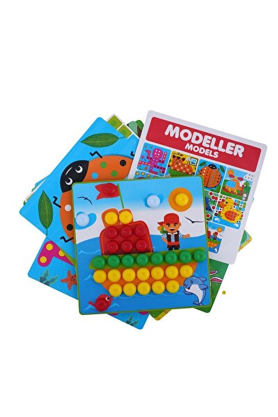 Espri Toys Mozaik Mantar Renkli Parçaları Yerleştirme Mushroom Kutu Oyunu Şekli Tamamla Oyun